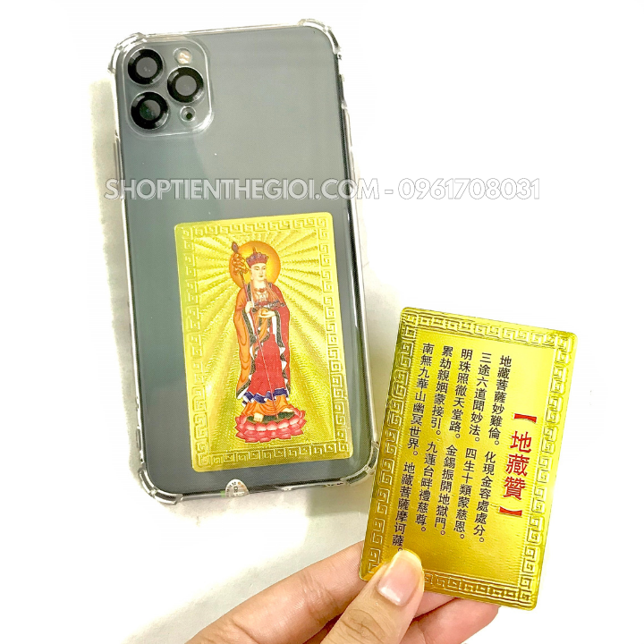 Thẻ Kim Bài Địa Tạng Vương Bồ Tát